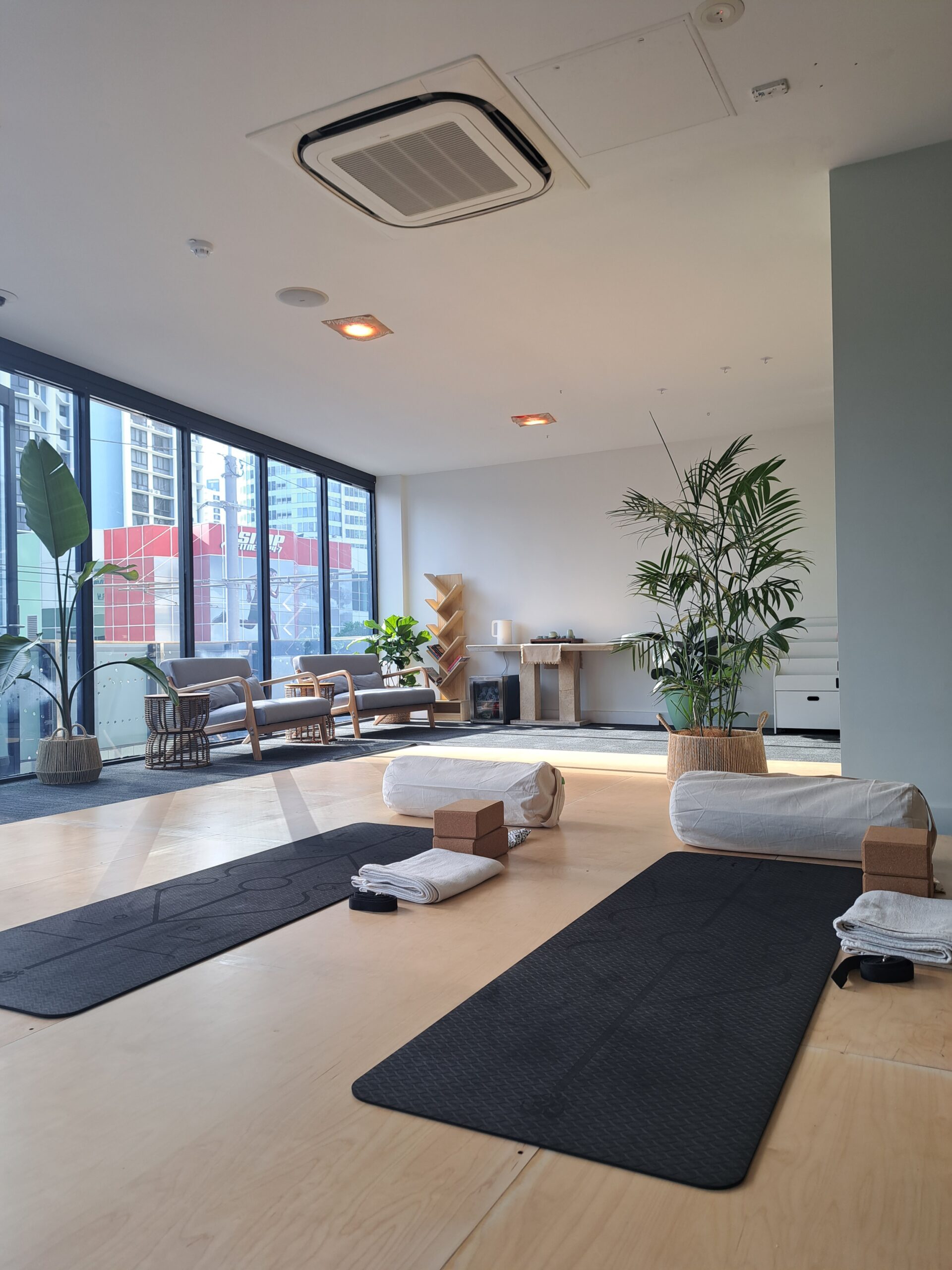 Lounge area at Innerbloom Yoga Studio